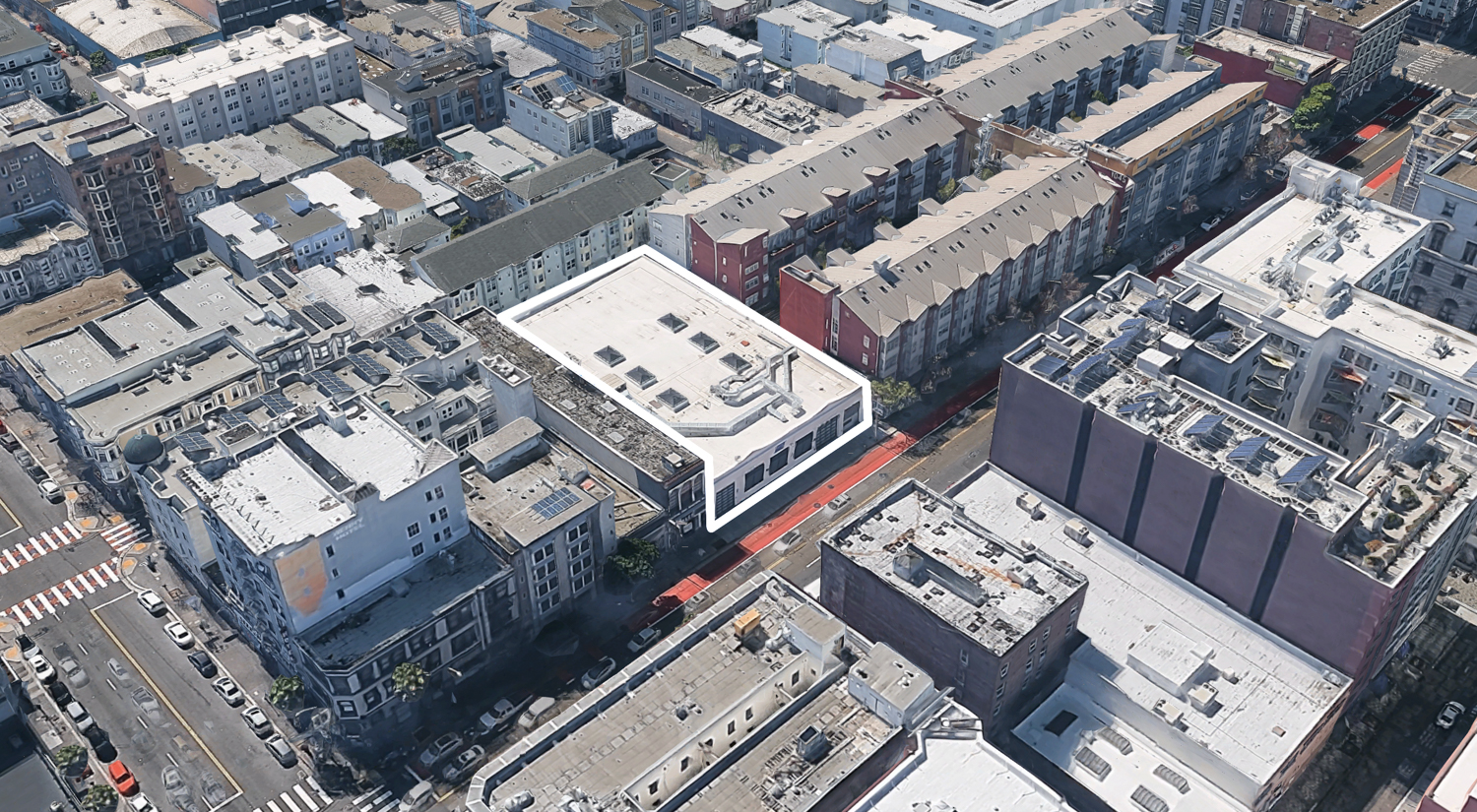 1023 Mission Street, image via Google Satellite