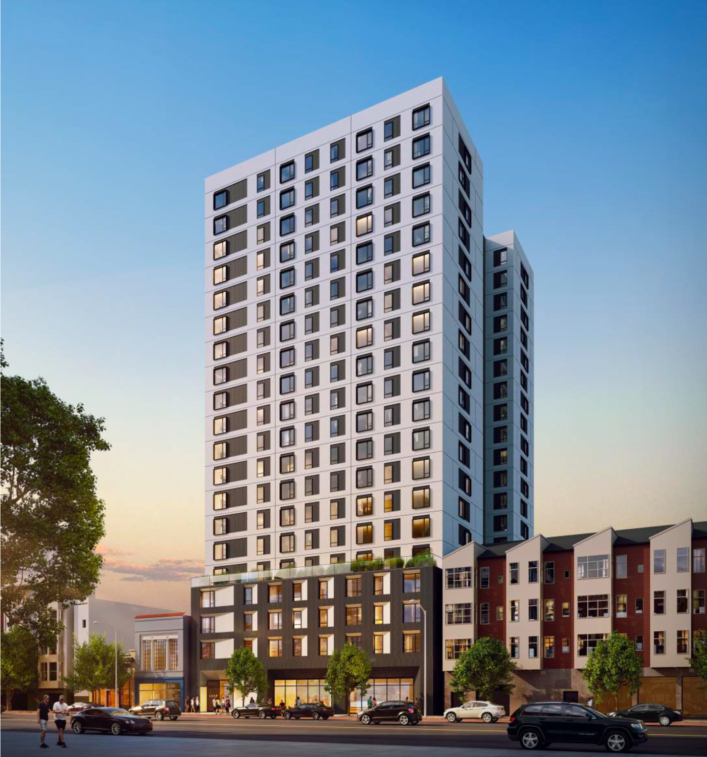 1023 Mission Street, rendering by Perry Architects