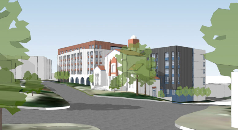 111 Fairmount Avenue seen across 29th Avenue, rendering by SmithGroup