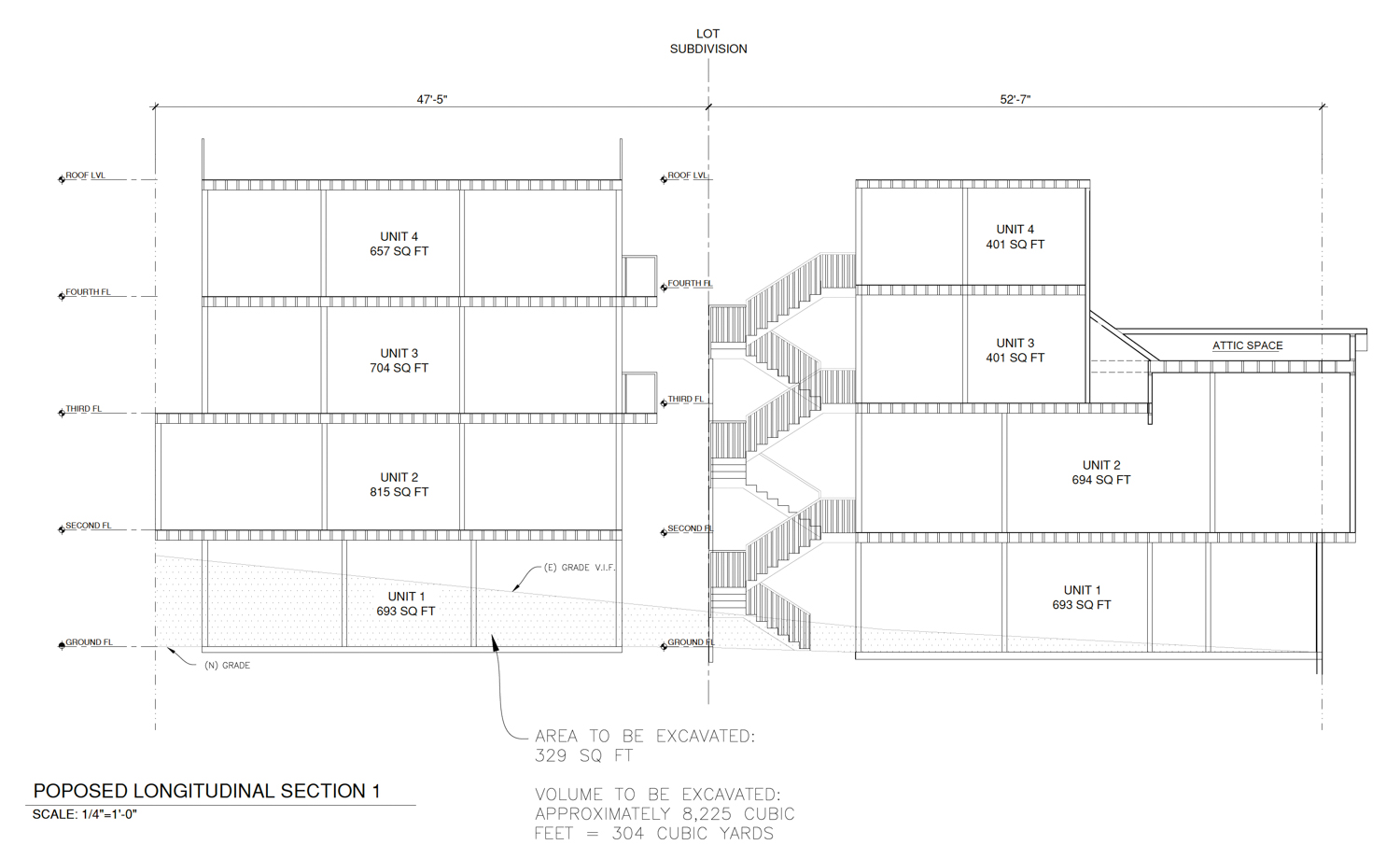 1182 Palou Avenue vertical cross-section, illustration via SF Planning