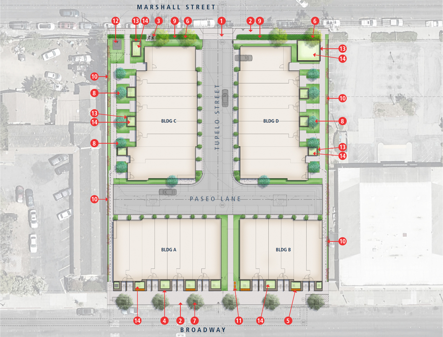 1320 Marshall Street, illustration by C2 Collaborative