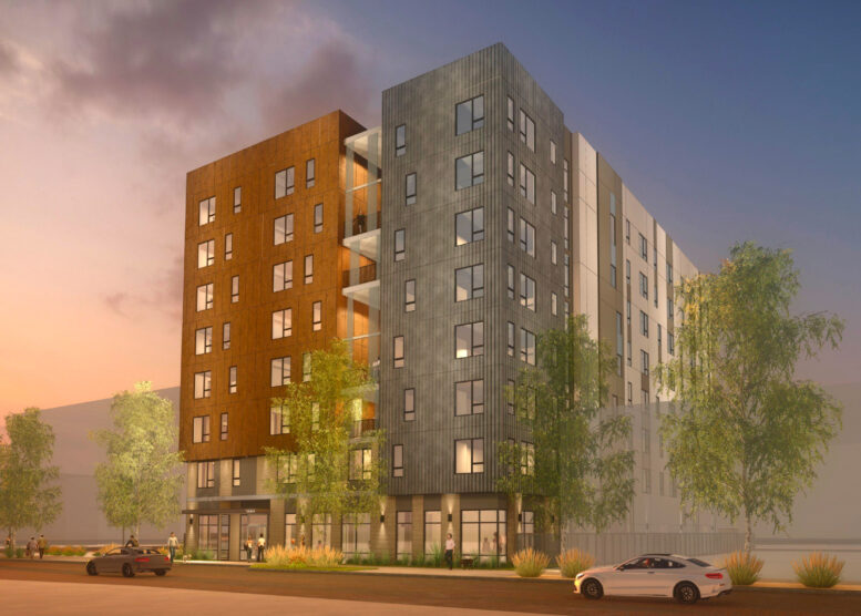 1515 I Street establishing view, rendering by Mogavero Architects