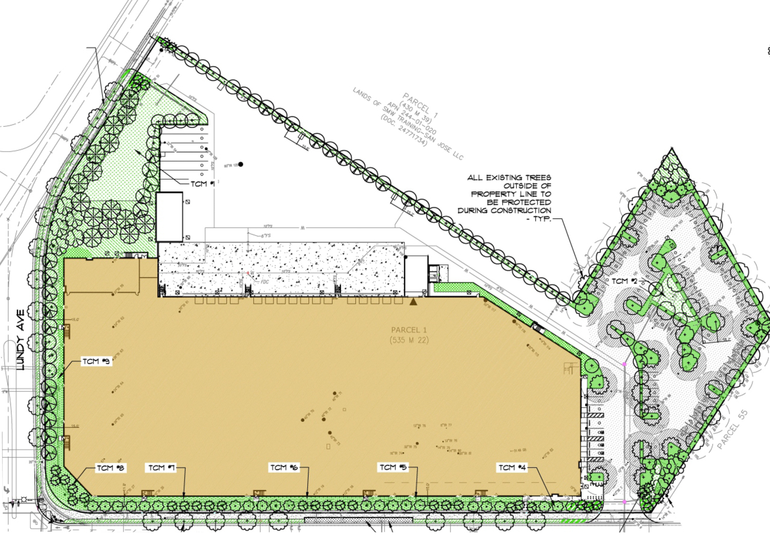 2334 Lundy Place site map, illustration by Green Design Landscape Architects