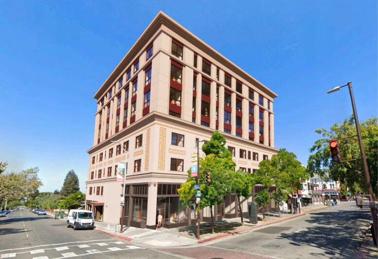 2449 Dwight Way pedestrian view, rendering by Studio KDA