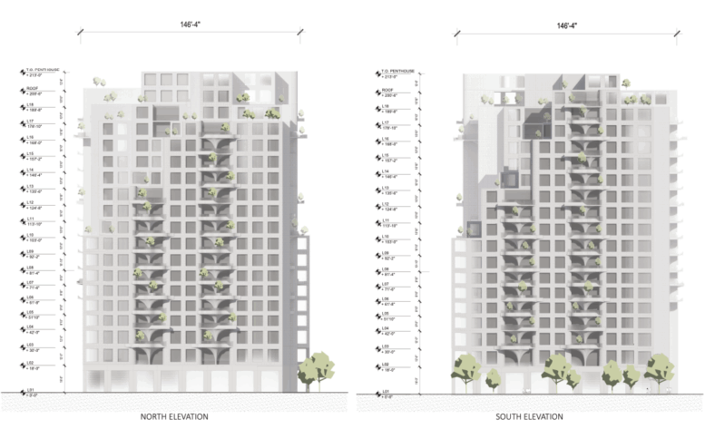 255 West Julien Street Building Elevations, image by Studio Gang