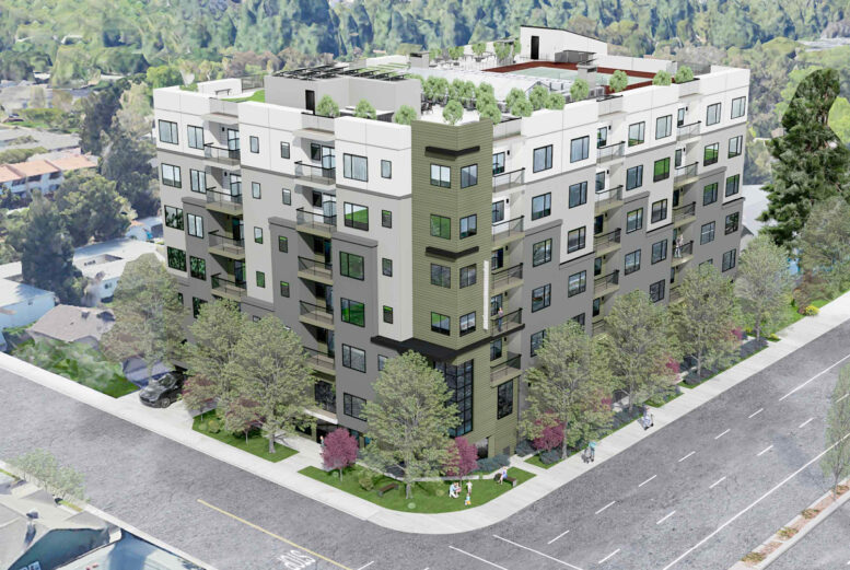 296 Tyrella Avenue aerial view, illustration by Berry and Associates