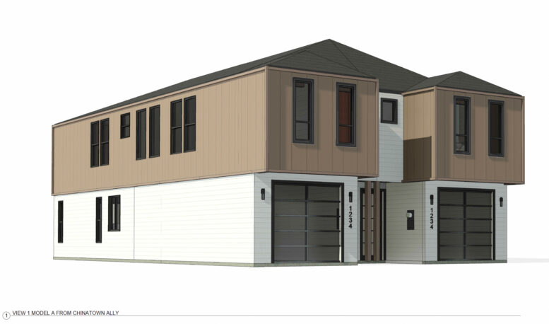 3225 D Street front view, illustration by California Home Company