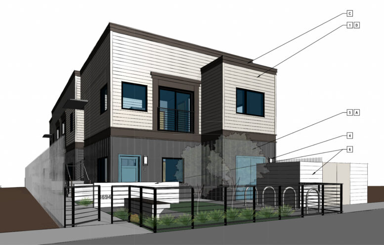 3694 Elby Lane northeast elevation, rendering by CRKW Studio