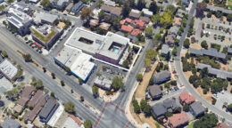 531 Stanford Avenue outlined approximately by YIMBY, image via Google Satellite