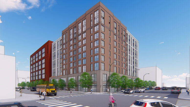 603 Jefferson Avenue & 750 Bradford Street view of the residential structure, design by STUDIOS Architecture and Van Meter Williams Pollack