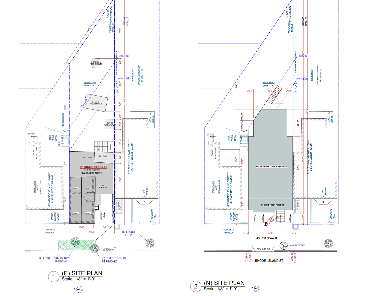611 Rhode Island Street site plan, illustration by RDK Consulting