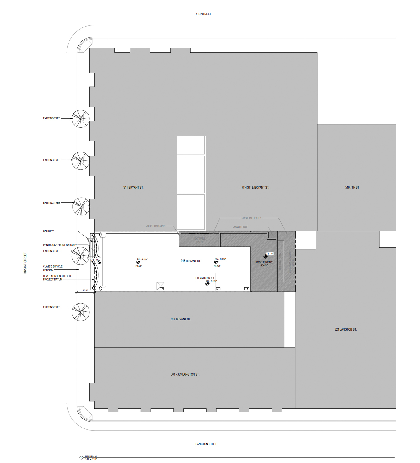 915 Bryant Street site map, illustration by Ogle Design
