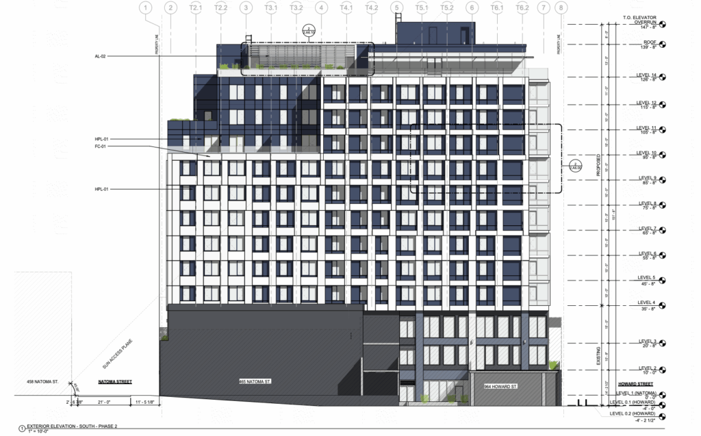960 Howard Building South Elevation, image by oWow
