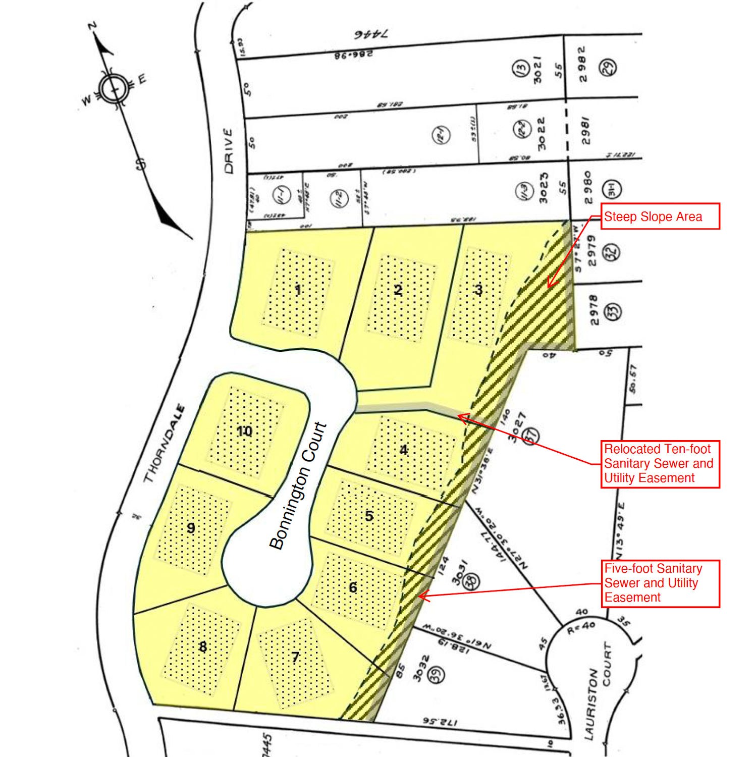Bonnington Court plan, illustration by King Engineering