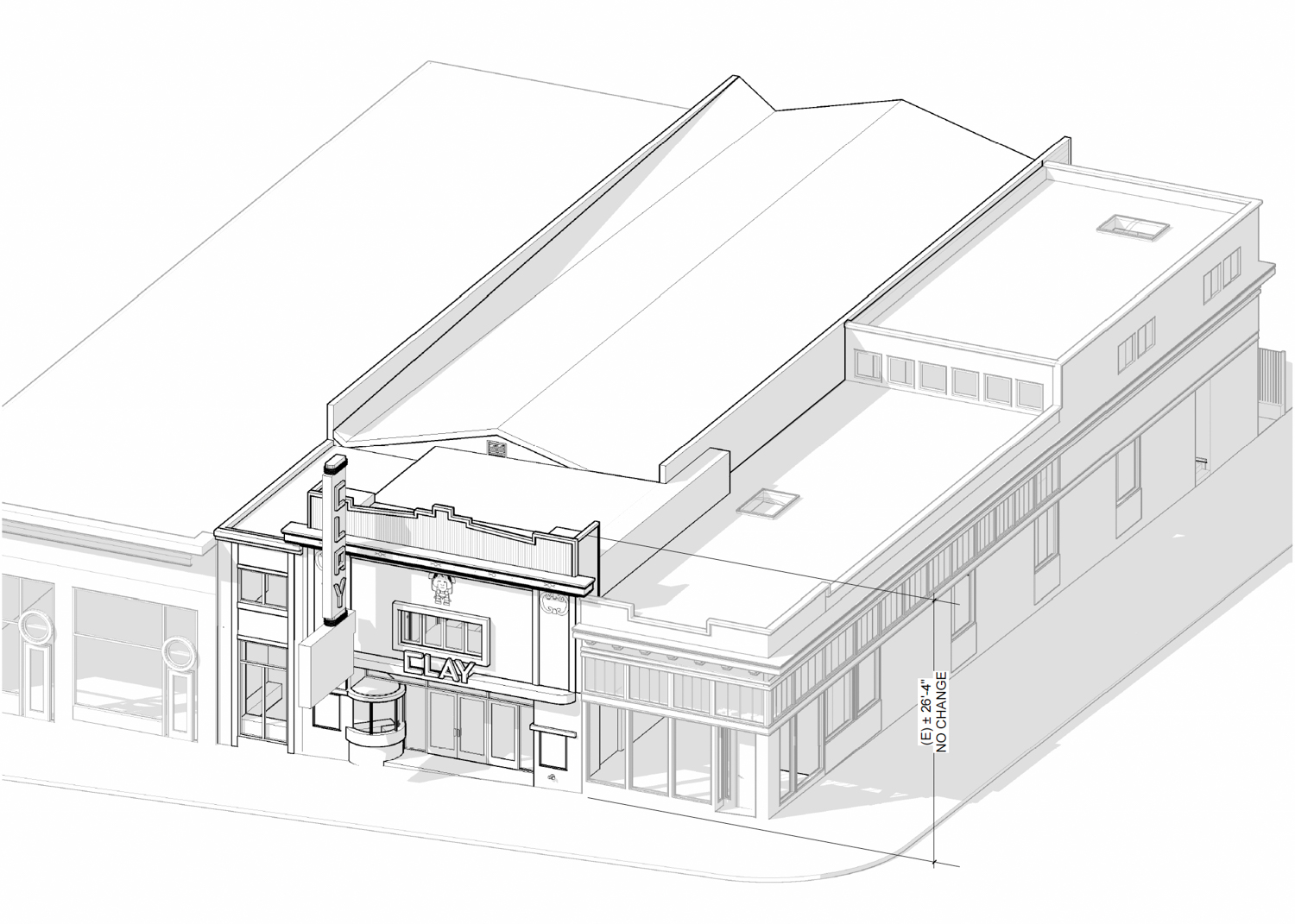 Clay Theater rehabilitation, illustration by Min Design