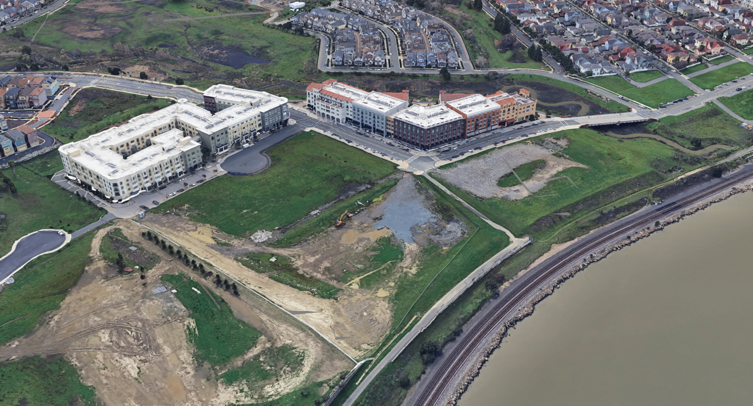 Hercules Bayfront Village current condition, image via Google Satellite