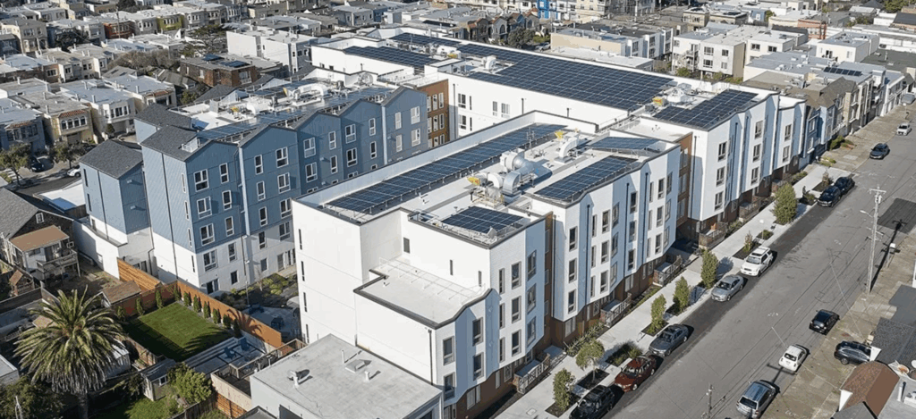 Shirley Chisholm Village Aerial View, image via BAR Architects and Interiors