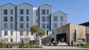 Shirley Chisholm Village Finished Building, image via MidPen Housing credited to Bruce Damonte