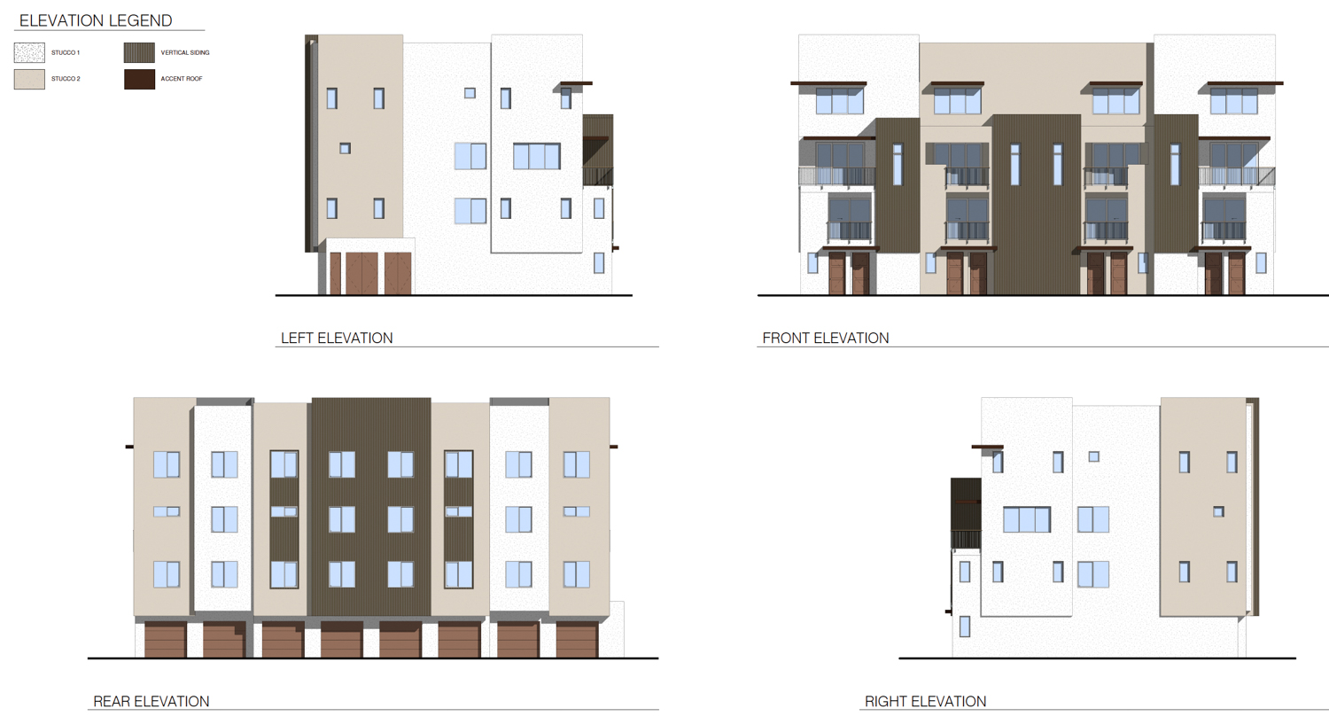 1400 Coleman Avenue facade elevation, illustration by Hunt Hale Jones Architects