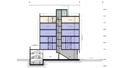 173 Shipley Street Building Section, image by RG Architects