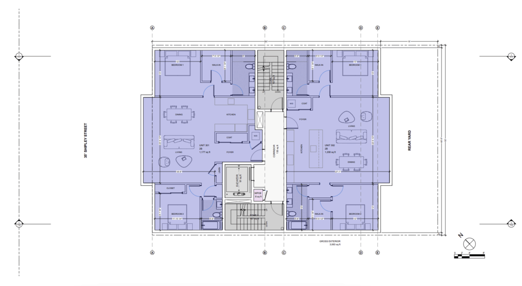 173 Shipley Street Sample Floorplans, image by RG Architects