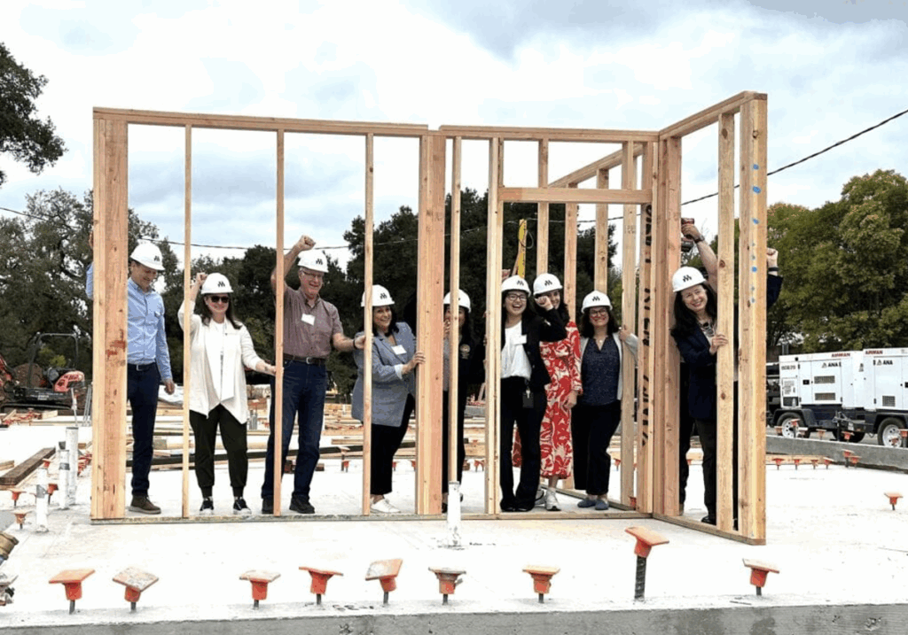 175 West Verano Avenue Initial Building Framing, image via MidPen Housing