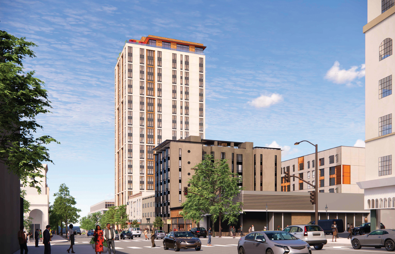 2029 University Avenue multi-family iteration, illustration by SDT Architects