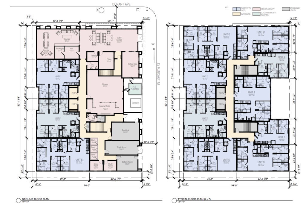 2298 Durant Avenue Upper Floorplans, image by Studio KDA