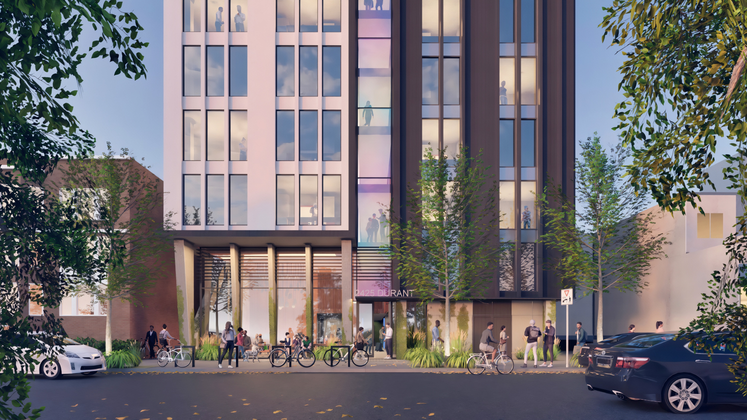 2425 Durant Avenue entry view, rendering by Yes Community Architects