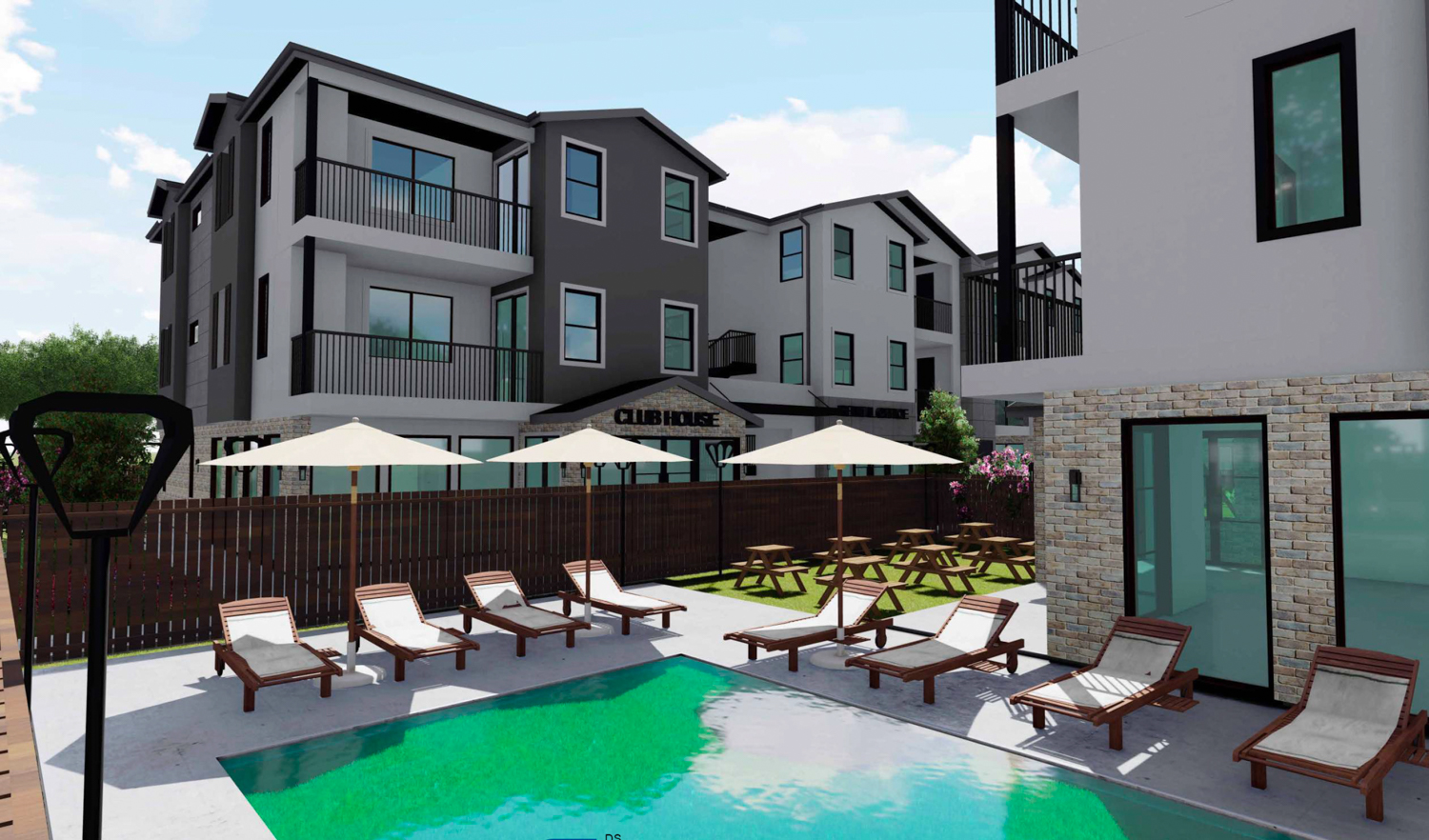 5429 Marconi Avenue pool deck, illustration by Tangent Design & Engineerings
