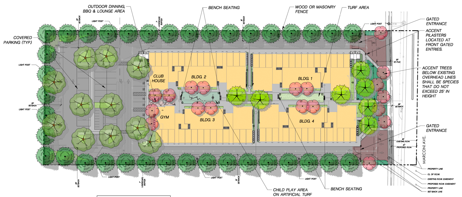 5429 Marconi Avenue site map, illustration by Tangent Design & Engineerings
