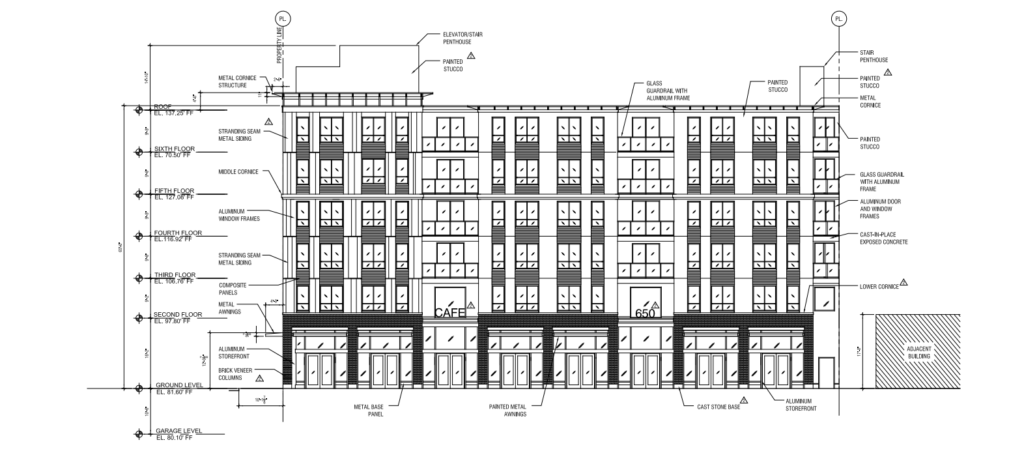650 East Santa Clara Street Front Elevation, image by Fillon Solis