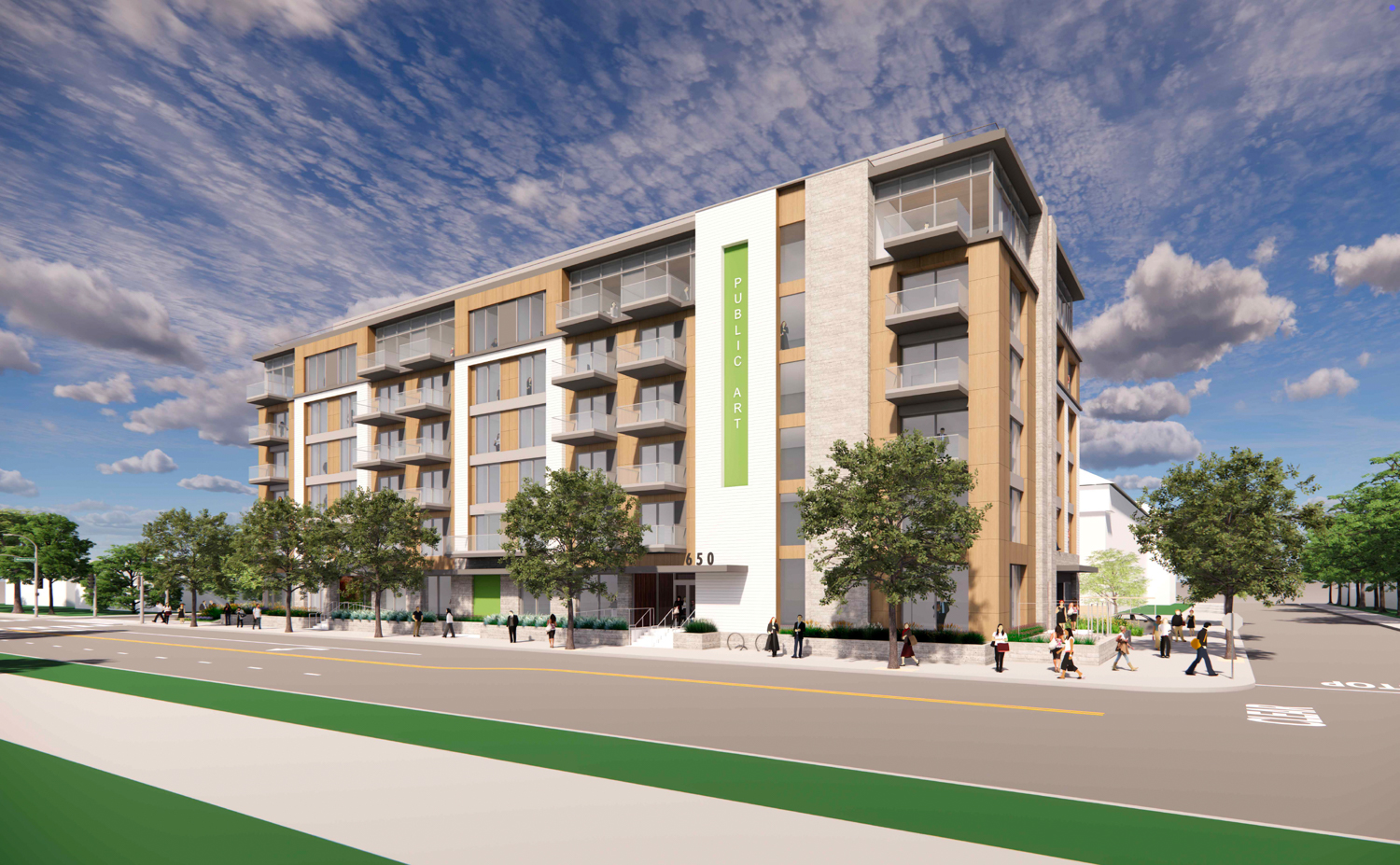 660 University Avenue pedestrian view, rendering by KSH Architects