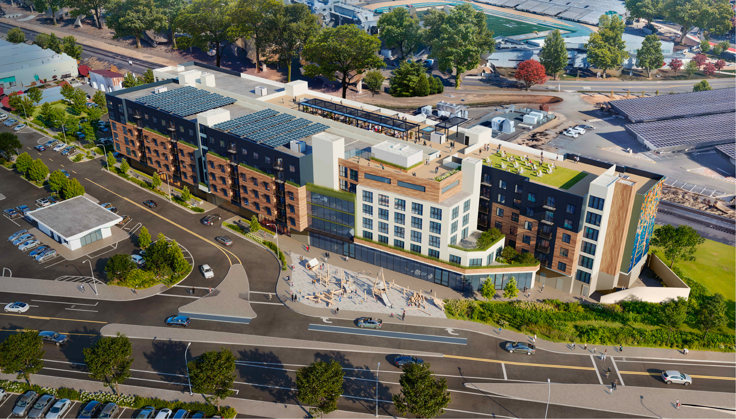6801 Elvas Avenue aerial view, rendering by Architects Local