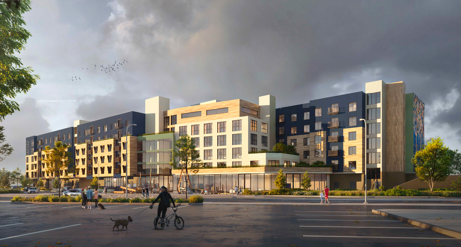 6801 Elvas Avenue establishing view, rendering by Architects Local