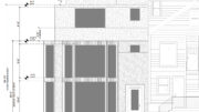 701 San Bruno Avenue facade elevation, illustration by Carlos Alfaro