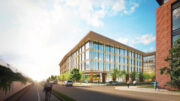 789 Old County Road pedestrian view, rendering by DES and Pickard Chilton