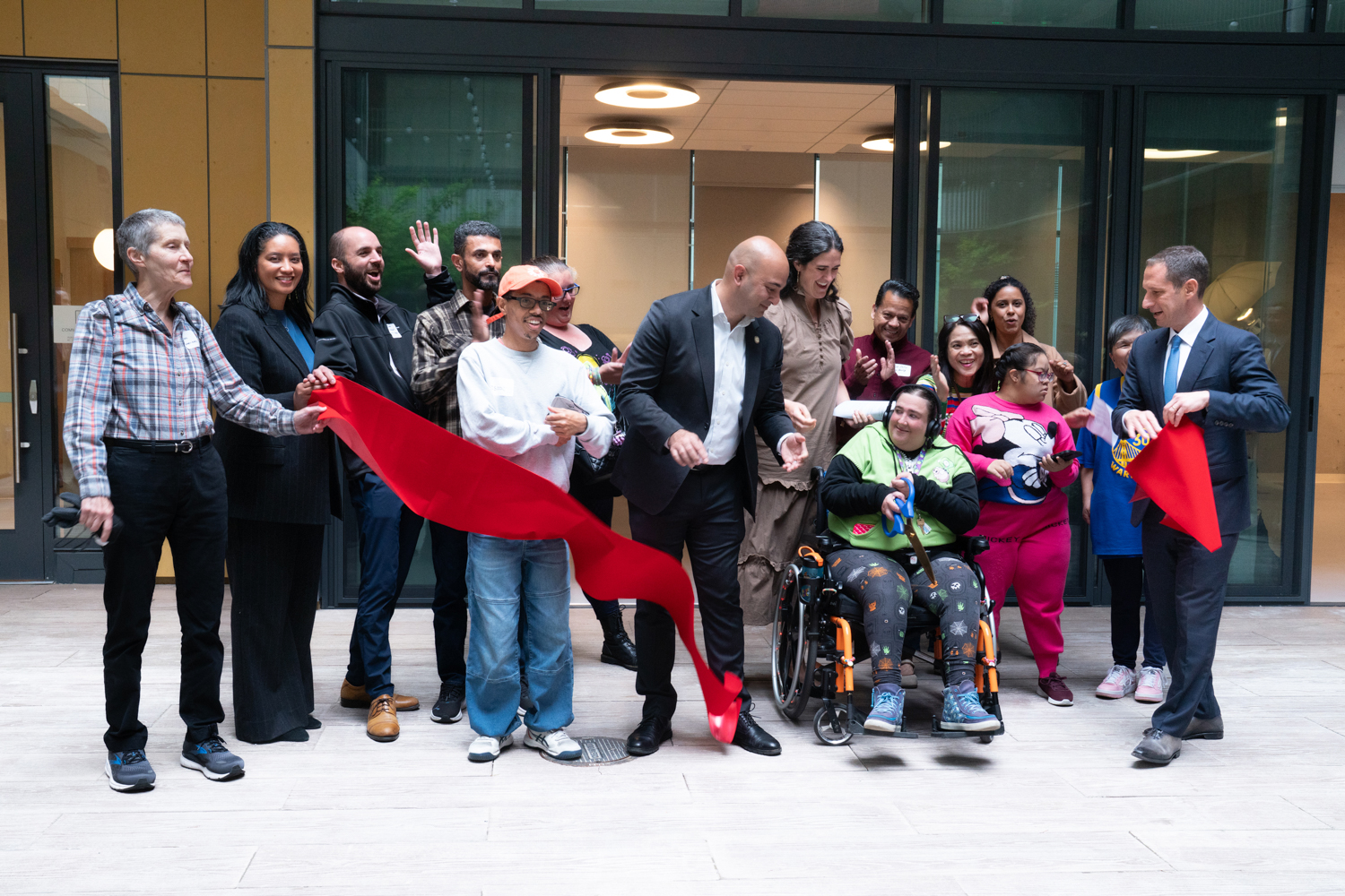The Kelsey Civic Center ribbon cutting view, image courtesy the project team