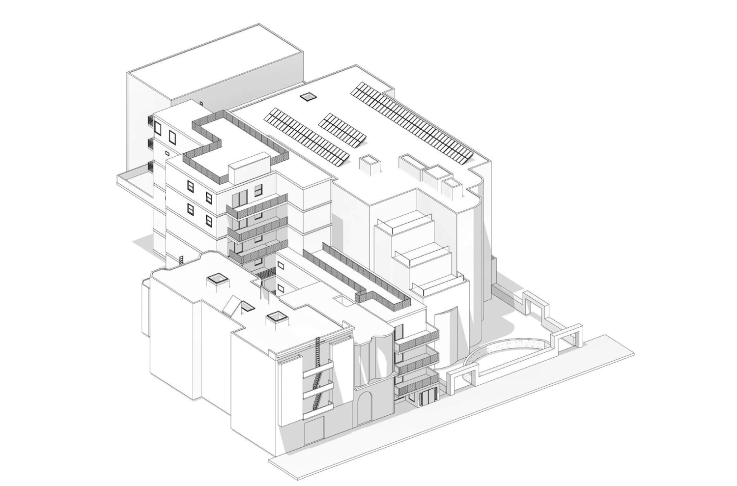 1451 Mason Street aerial overview, illustration by Architects SF