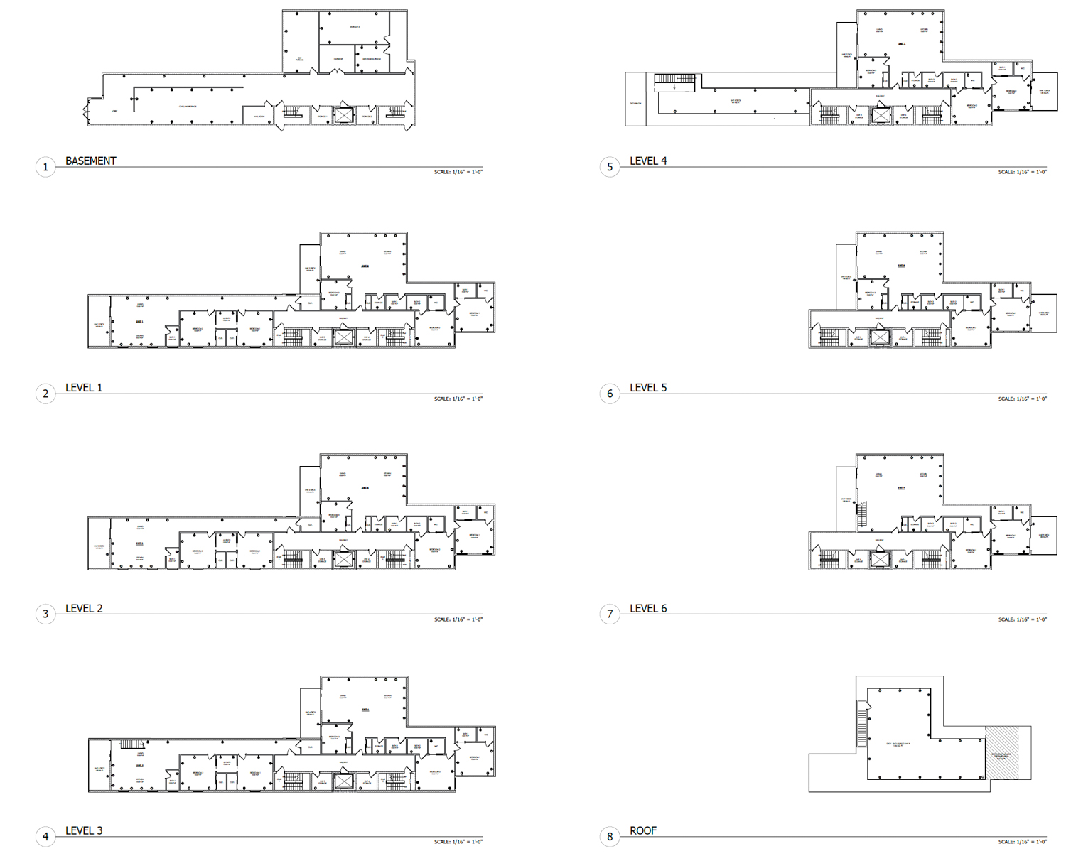 1451 Mason Street floor plans, illustration by Architects SF