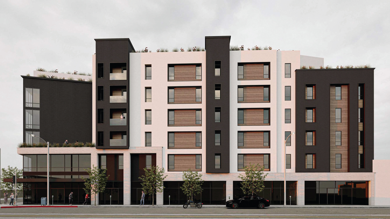 1601 Ocean Avenue facade elevation, rendering by S-AC Design Group