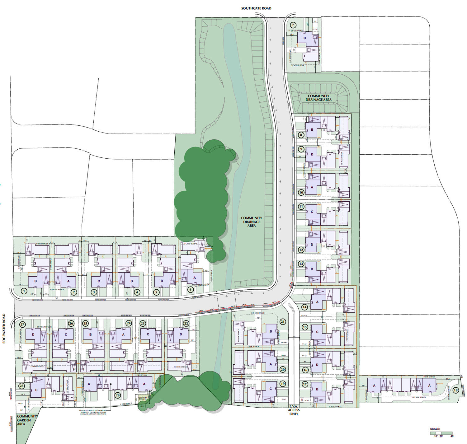 1976 Edgewater Road site plan, illustration by Studio 81