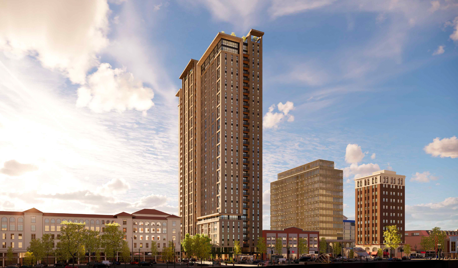 2190 Shattuck Avenue establishing view, rendering by SDT Architects