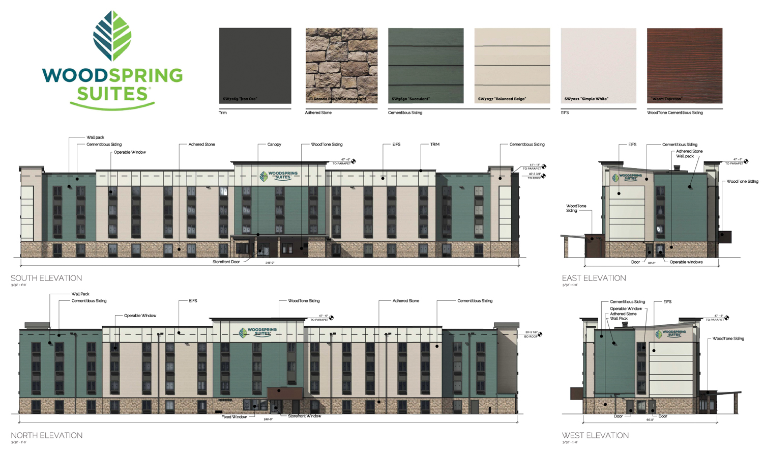 2270 Del Paso Road site elevation, illustration by BRR Architects