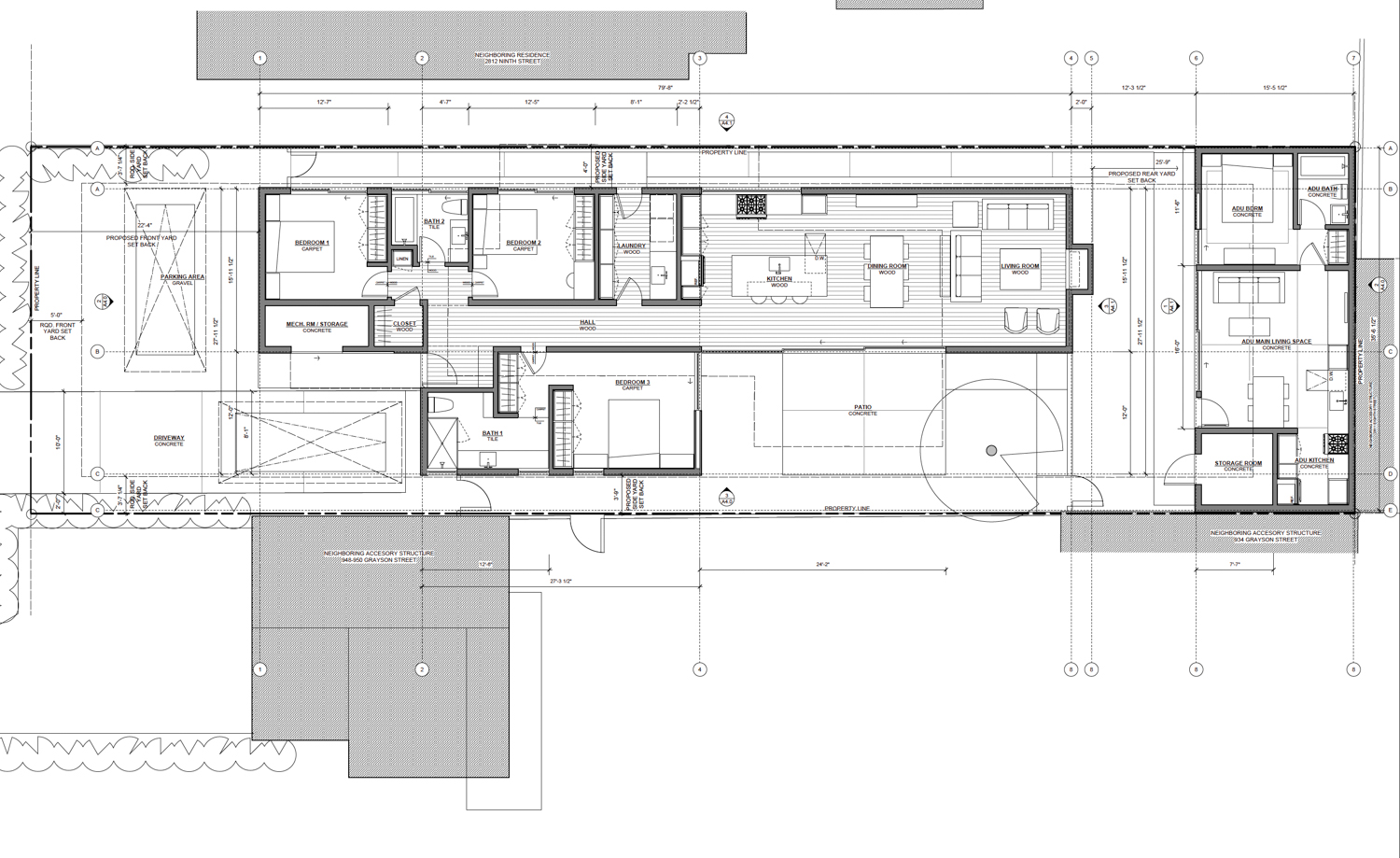 2808 Ninth Street floor plans, illustration by Regan Bice Architects