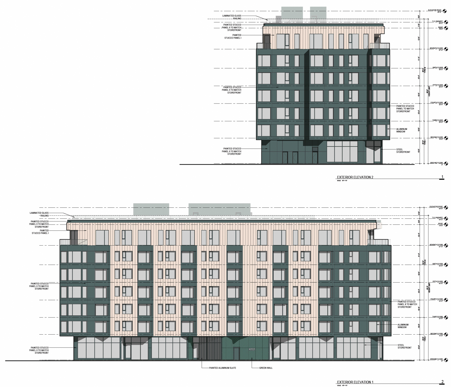 4101 3rd Street facade elevation, illustration by Steinberg Hart