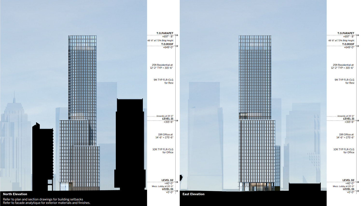 536 Mission Street mixed-use variant elevations, rendering by SOM