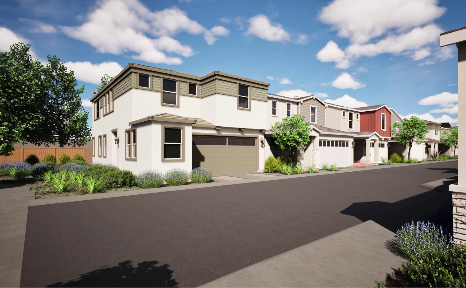 7615 Jacinto Road inner-road view, rendering by Jeffrey DeMure + Associates