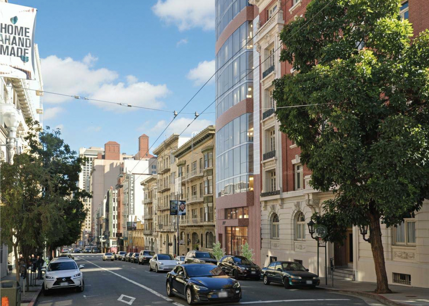 777 Sutter Street pedestrian view, rendering by FORMA