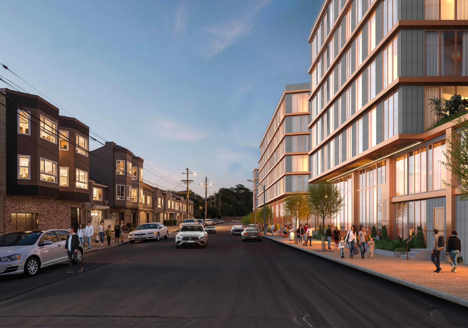 850 La Playa Street seen along 48th Avenue, rendering by Steinberg Hart